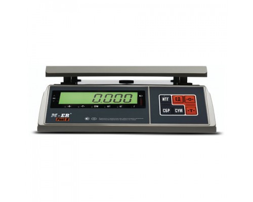 Весы фасовочные MERTECH M-ER 326AFU-6.01 LCD (0,005-6кг) дискретность 0.1г, платф.255x205