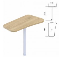 Стол приставной "Приоритет" (797х445х750 мм), БЕЗ ОПОР (640411), кронберг, К-922, К-922 кронберг