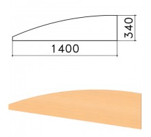 Экран-перегородка "Монолит", 1400х16х340 мм, БЕЗ ФУРНИТУРЫ (код 640237), бук бавария, ЭМ21.1