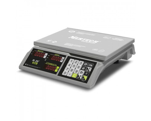 Весы торговые MERTECH M-ER 326-15.2 LED (0,05-15кг),дискретность 2г,платформа 325x230мм,без стойки