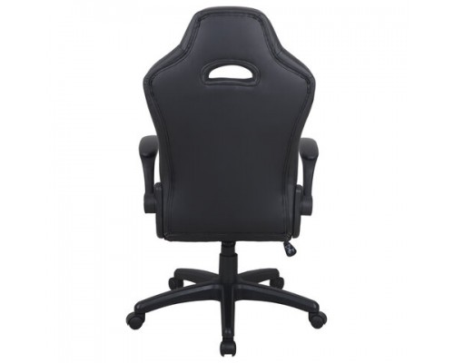 Кресло компьютерное BRABIX Skill GM-005, откидные подлокотники, экокожа, черное/белое, 532493
