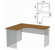 Стол компактный ЧАСТЬ 1 "Арго", 1400х1200х760 мм, левый, орех