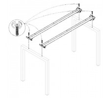 Траверса стола на металлокаркасе "Арго", КОМПЛЕКТ 2 шт., для ширины 1200 мм