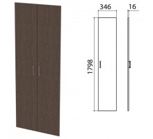 Дверь ЛДСП высокая "Канц", КОМПЛЕКТ 2 шт, 346х16х1798 мм, цвет венге, ШК40.16.1
