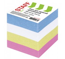 Блок для записей STAFF, проклеенный, куб 8х8 см, 800 листов, цветной, 120383