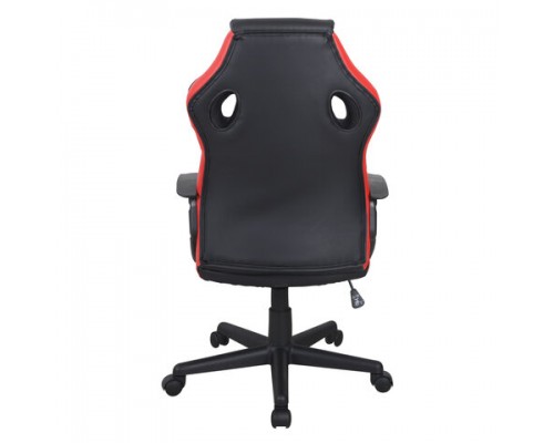 Кресло компьютерное BRABIX Fighter GM-008, экокожа, черное/красное, 532506