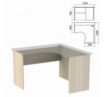 Стол компактный ЧАСТЬ 2 "Арго", 1200х1200х760 мм, правый, ясень шимо