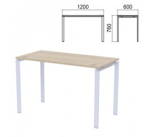 Столешница стола на металлокаркасе "Арго", 1200х600х760 мм, ясень шимо