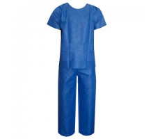 Костюм хирургический синий (рубашка и брюки) 56-58 р., спанбонд 42 г/м2, ГЕКСА