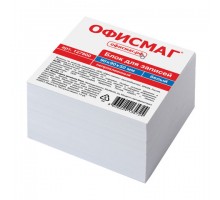 Блок для записей ОФИСМАГ непроклеенный, куб 9х9х5 см, белый, белизна 95-98%, 127800