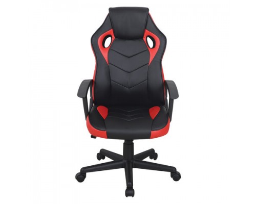 Кресло компьютерное BRABIX Fighter GM-008, экокожа, черное/красное, 532506