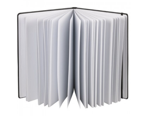 Скетчбук, белая бумага 140г/м 210х297мм, 80л, КОЖЗАМ, резинка, BRAUBERG ART CLASSIC, черный, 113184