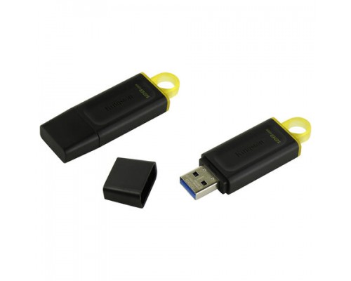 Флеш-диск 128GB KINGSTON DataTraveler Exodia, разъем USB 3.2, черный/желтый, DTX/128GB