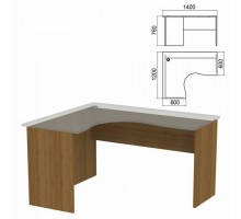 Стол компактный ЧАСТЬ 2 "Арго", 1400х1200х760 мм, левый, орех