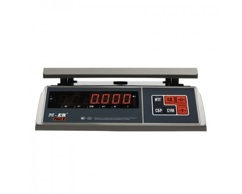Весы фасовочные MERTECH M-ER 326AFU-6.01 LCD (0,005-6кг) дискретность 0.1г, платф.255x205