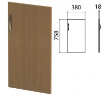 Дверь ЛДСП низкая "Эко/Этюд", правая, 380х18х758 мм, орех, 402988-190
