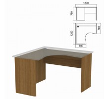 Стол компактный ЧАСТЬ 2 "Арго", 1200х1200х760 мм, левый, орех, А-203.60