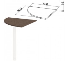 Стол приставной угловой "Канц", 600х600х750 мм, БЕЗ ОПОРЫ, цвет венге, ПК34.16